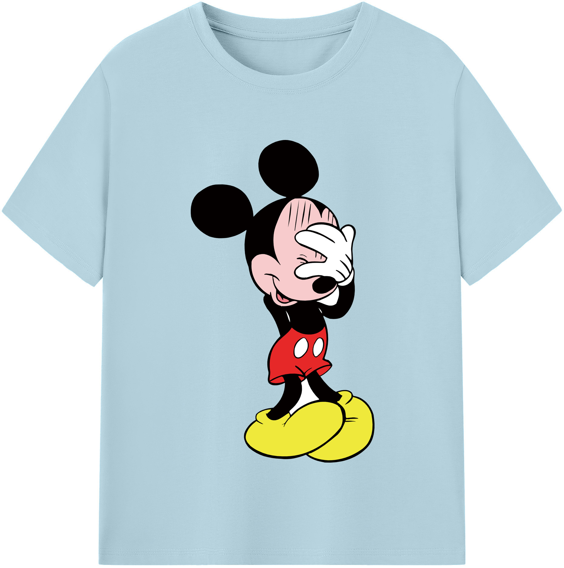 （画像用） ミッキーマウス Mickey Mouse 綿100％半袖Tシャツ（フロントプリント）